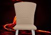 Jídelní židle  HC-666 CAP ekokůže cappuccino/broušený nerez