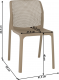Stohovatelná jídelní židle LARKA, šedohnědá taupe