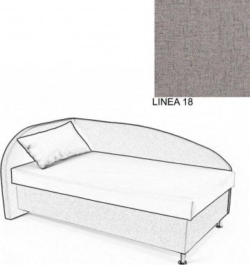 Čalouněná postel AVA NAVI, s úložným prostorem, 120x200, levá, LINEA 18