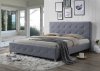 Manželská postel, šedá, 160x200, BALDER