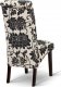 Jídelní židle JUDY 2 NEW , bílá s černými květy/tmavý ořech