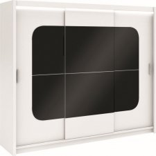 Šatní skříň FREMONT 250 s osvětlením, bílá