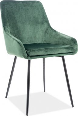 Designová jídelní židle ALBI velvet zelená/černá