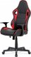 Kancelářská židle KA-E807 RED, černá-červená látka + MESH, houpací mech, plast kříž