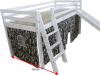 Patrová postel VERDI se skluzavkou, borovicové dřevo bílá