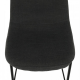 Barová židle MARIOLA 2 NEW tmavě šedá/černý kov