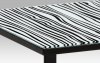 Konferenční stolek CT-1011 ZEB, motiv zebra/černý kov