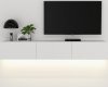 Televizní stolek s LED osvětlením DEKARA bílá