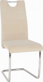 Pohupovací jídelní židle ABIRA NEW béžová Dulux Velvet látka/chrom