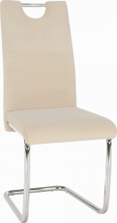 Pohupovací jídelní židle ABIRA NEW béžová Dulux Velvet látka/chrom