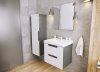 Závěsná koupelnová skříňka Provo D60 s umyvadlem, grafit/bílý lesk