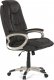 Kancelářská židle, tmavě hnedá kůže, plast v barvě champagne, kolečka pro tvrdé podlahy KA-Y293 BR