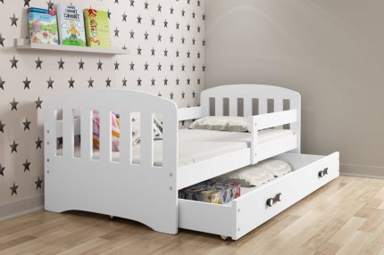 Dětská postel Clark 80x160 s úložným prostorem, bílá