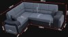 Rohová sedací souprava Wiki, rozkládací s úložným prostorem, levá, světle šedá/černá Inari 91/100
