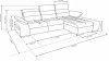 Rohová sedací souprava ISLAND, rozkládací s úložným prostorem, levá, M120/I96