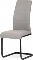 Židle jídelní, lanýžová látka, kovová pohupová podnož, černý kov DCL-414 LAN2
