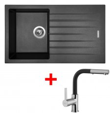 Sinks PERFECTO 860 Metalblack+ENIGMA S GR - PE86074ENSGR74