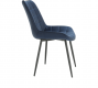 Jídelní židle SARIN, modrá/černý kov