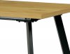 Jídelní stůl 140+40x85x75 cm, deska melamin, 3D dekor divoký dub, kovové nohy, černý mat HT-780 OAK