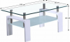 Konferenční stolek LIBOR NEW, bílá lesk/sklo