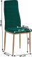 Jídelní židle COLETA NOVA smaragdová velvet látka/kov dub