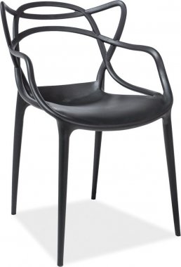 Designová plastová jídelní židle TOBY černá
