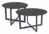 Kulatý konferenční stolek BEKY B kouřové sklo/černý kov