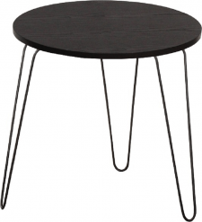Kulatý odkládací stolek RONIN, černý dub/černá