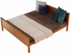 Masivní postel PROVO 180x200, borovicové dřevo v odstínu dub