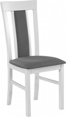 MIA 8 (MILANO 8)- jídelní židle  bílá/ nová látka č.13 (17)šedá hladká látka (19A )-kolekce "DRE" (K150-Z)