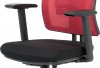 Kancelářská židle, červená síťovina+černá látka, synchronní mech, plast kříž KA-M01 RED
