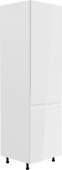 Vysoká skříň AURORA D60ZL pro vestavnou lednici, pravá, bílá lesk