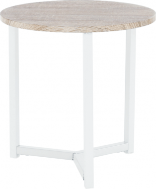 Kulatý odkládací stolek CELINI, přírodní/bílá