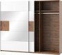 Šatní skříň LIVORNO 73, 2-dveřová, dub wotan/bílá