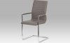 Konferenční židle  HC-349 COF1 coffee koženka / chrom