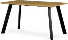 Stůl jídelní 140x80x75cm, deska MDF, 3D dekor divoký dub HT-721 OAK