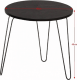 Kulatý odkládací stolek RONIN, černý dub/černá
