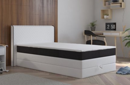 Čalouněná postel STANFORD 140x200, s úložným prostorem, Madryt 120/Inari 100