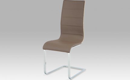 Jídelní židle WE-5022 COF, koženka coffee / sonoma / chrom 