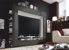 Luxusní TV MEDI TV a media stěna, černá / extra vysoký lesk
