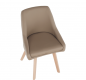 Designová jídelní židle TEZA, béžová ekokůže/buk