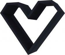 Police ve tvaru srdce ARIZA barva černá