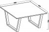 Jídelní stůl KAISARA 138x90 cm, černá/bílá