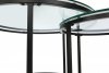 Set dvou konferenčních stolků, tvrzené sklo/kov, KALERO