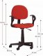 Kancelářská židle, červená, TC3-227