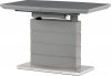 Jídelní stůl 120+40x70 cm, keramická deska šedý mramor, MDF, šedý matný lak HT-424M GREY