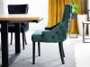Designová jídelní židle JIRI VELVET zelená/černá