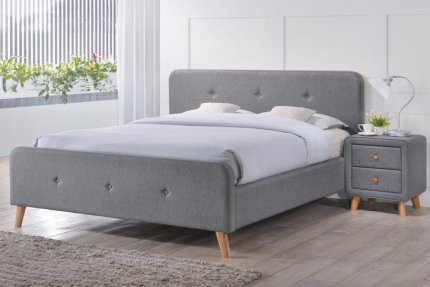 Čalouněná postel MALMO 160x200, šedá