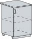 Spodní kuchyňská skříňka PRAGA 60D1D, 1-dveřová, bk/bílá