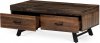 Konferenční stůl, 120x60 cm, MDF deska, masiv borovice, kov, černý lak AHG-536 PINE